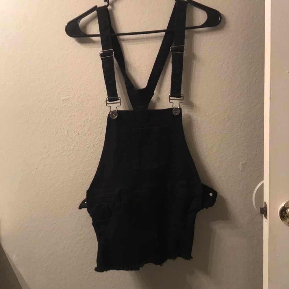 Black overalls